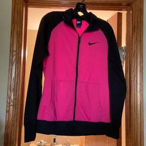 Nike Pink and Black Athletic Zip Up